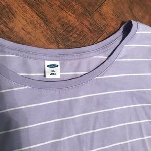 Old Navy XXL Purple Striped Tee